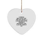 Funny Mama Heart Ornament, Beautiful Gift for Mama from Family, Mama Heart Shaped Decoration - Image 1